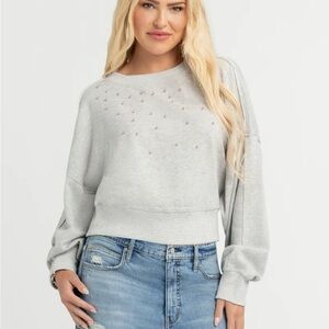 Jessica Simpson Heather Gray Women's Crew Neck Sweater